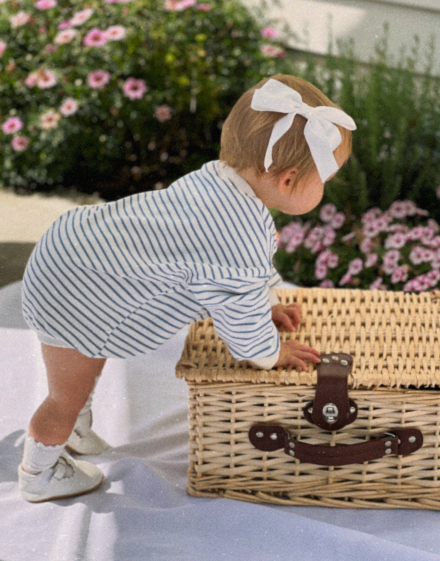 Sailor Romper - Blue Stripe