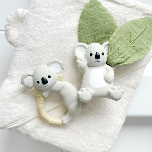 Banks the Koala Teether, Rattle and Scrunch.