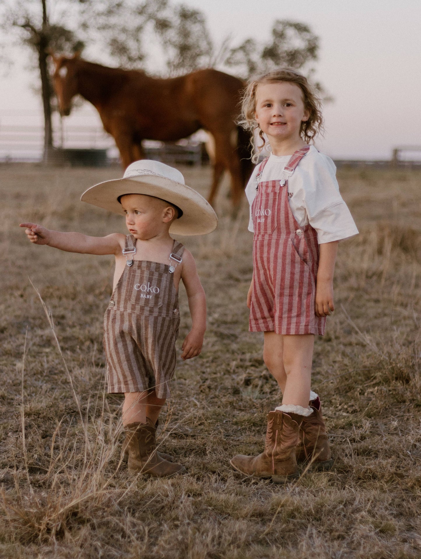Slow Days Overalls - Cherry