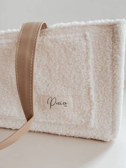 NAPPY CADDY ORGANISER - TEDDY | BEIGE HANDLES