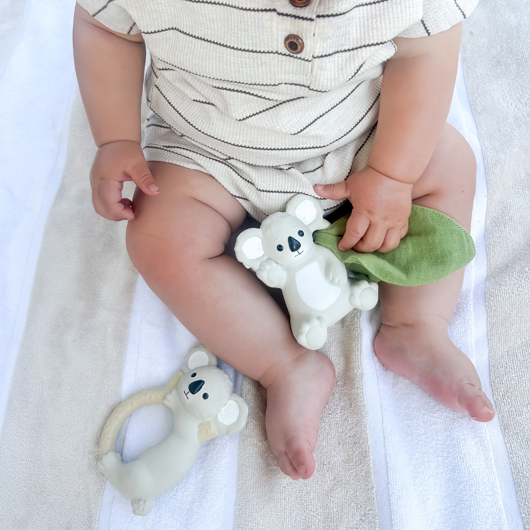 Banks the Koala Teether, Rattle and Scrunch.