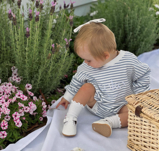 Sailor Romper - Blue Stripe